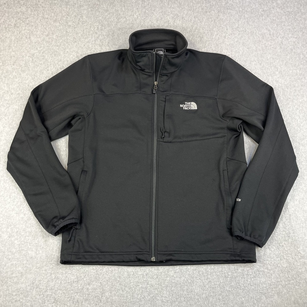 The North Face Flight Series Fleece Jacket Mens L Black TKA Stretch Full Zip